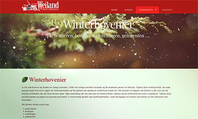 Nieuwe website Weiland Hoveniers gebouwd door Noordoost.nl in Heerenveen, natuurlijk in Joomla CMS!