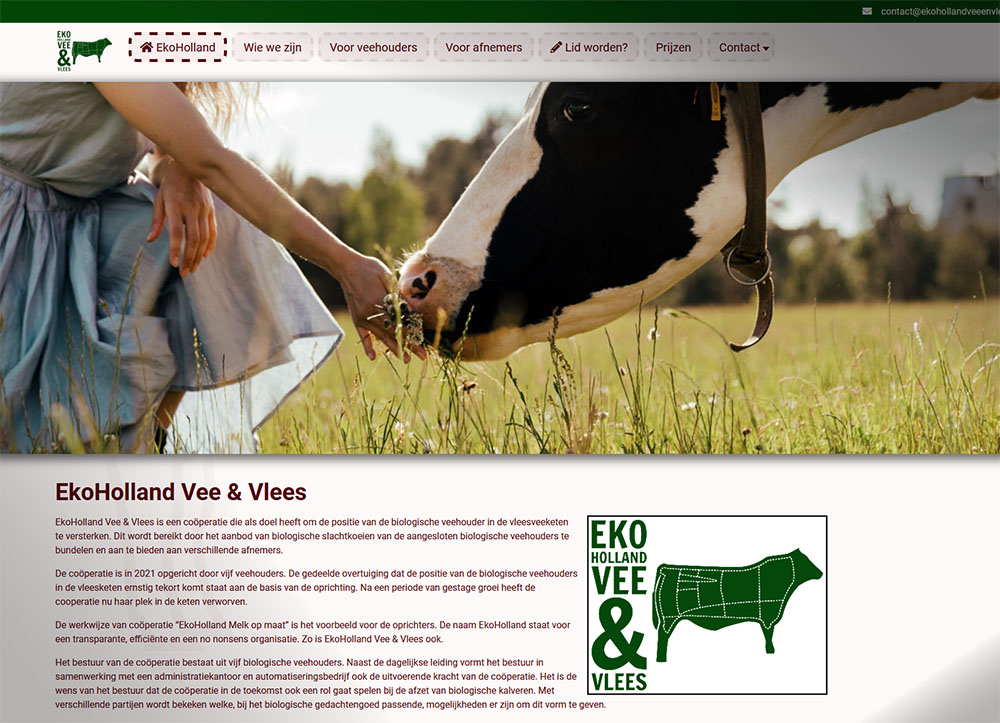 Nieuwe website: Eko Holland Vee en Vlees