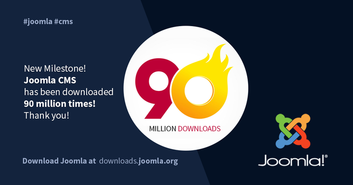 90 miljoen downloads van Joomla!