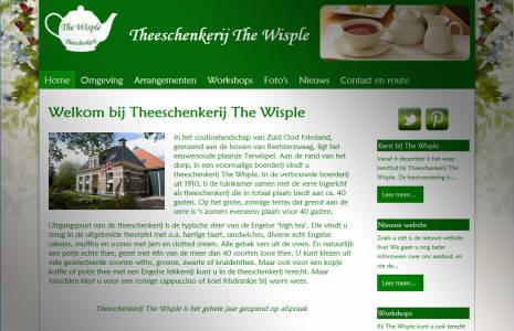 Nieuwe website: Theeschenkerij The Wisple
