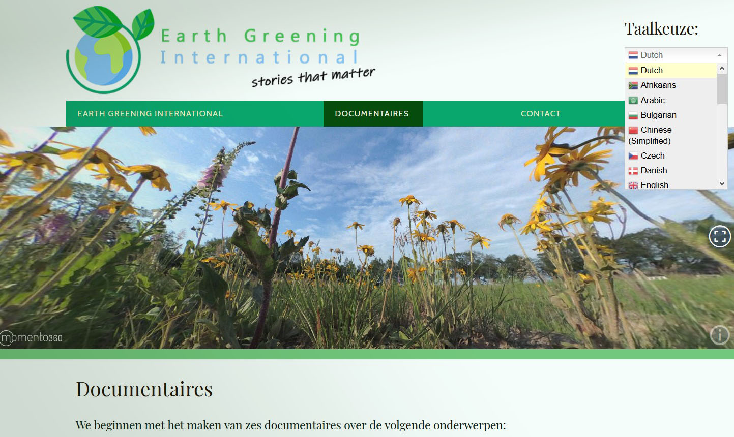website earth greening international 360 graden foto