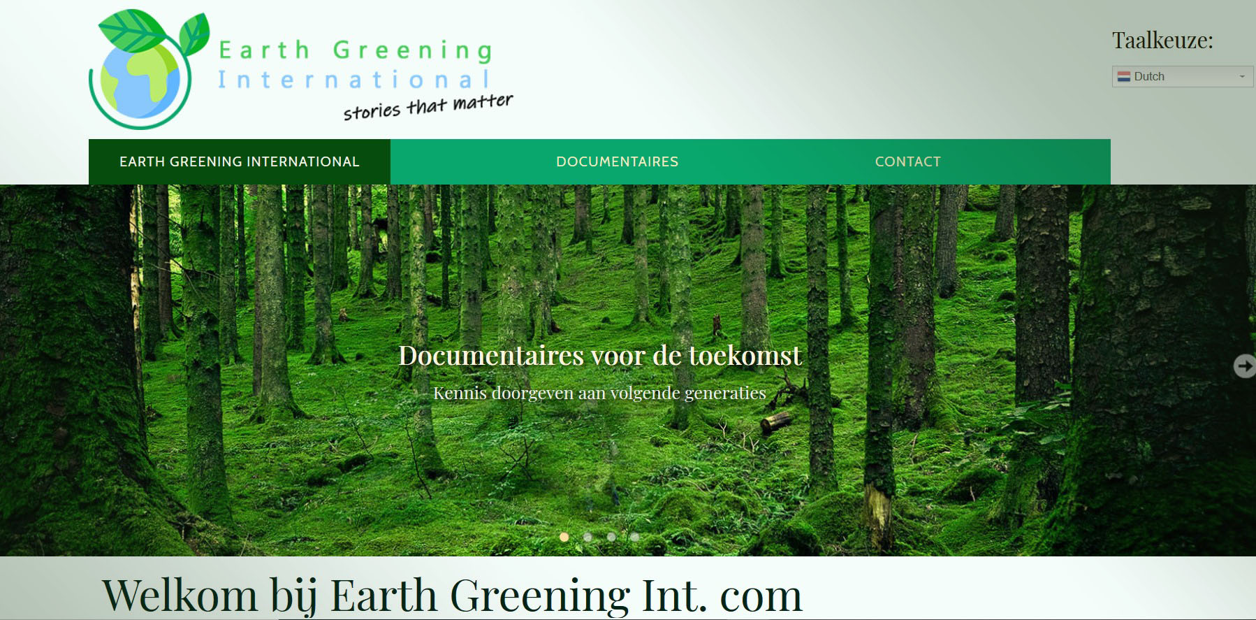 website earth greening international