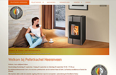Realisatie Joomla webshop pelletkachels door Noordoost.nl Heerenveen