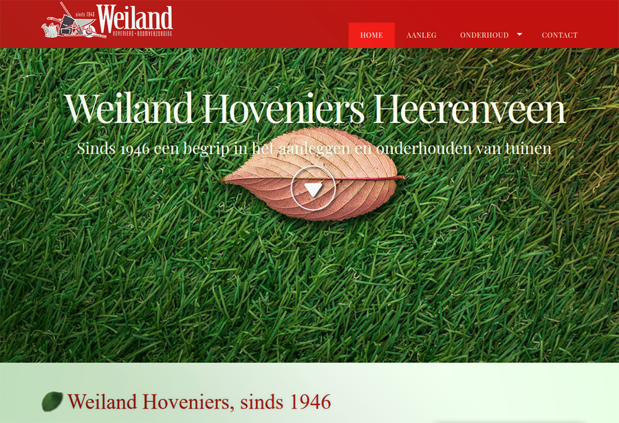 Nieuwe website weiland Hoveniers Heerenveen gebouwd door Noordoost.nl 