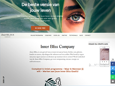 Nieuwe website Inner Bliss Company Martine Hilverda